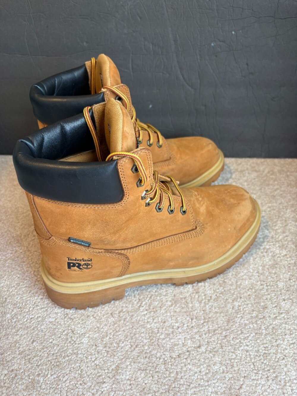 Timberland PRO Direct Attach Men's 9.5M Waterproof Steel Toe Work Boots Wheat